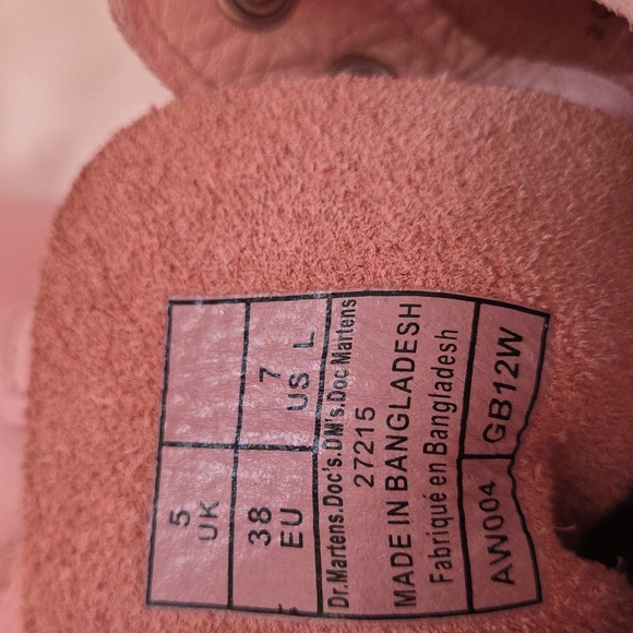 Dr. Martens 1460 Pascal Mono boots Chalk Pink Size 7 - Picture 7 of 10